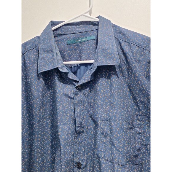 Perry Ellis Men’s Blue Patterned L/S Button-Up Shirt XXL Casual/Business - Picture 4 of 13